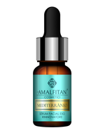 Frasco conta-gotas de vidro âmbar do Sérum Facial Exo Rinnovatore Mediterrâneo da Amalfitan Cosmetici de 10ml.